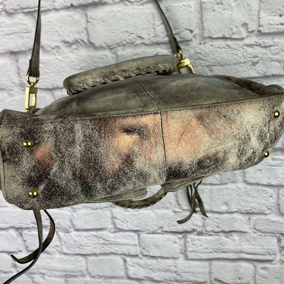 Aimee Kestenberg Leather Crossbody Satchel with Gold Hardware - Picture 9 of 12